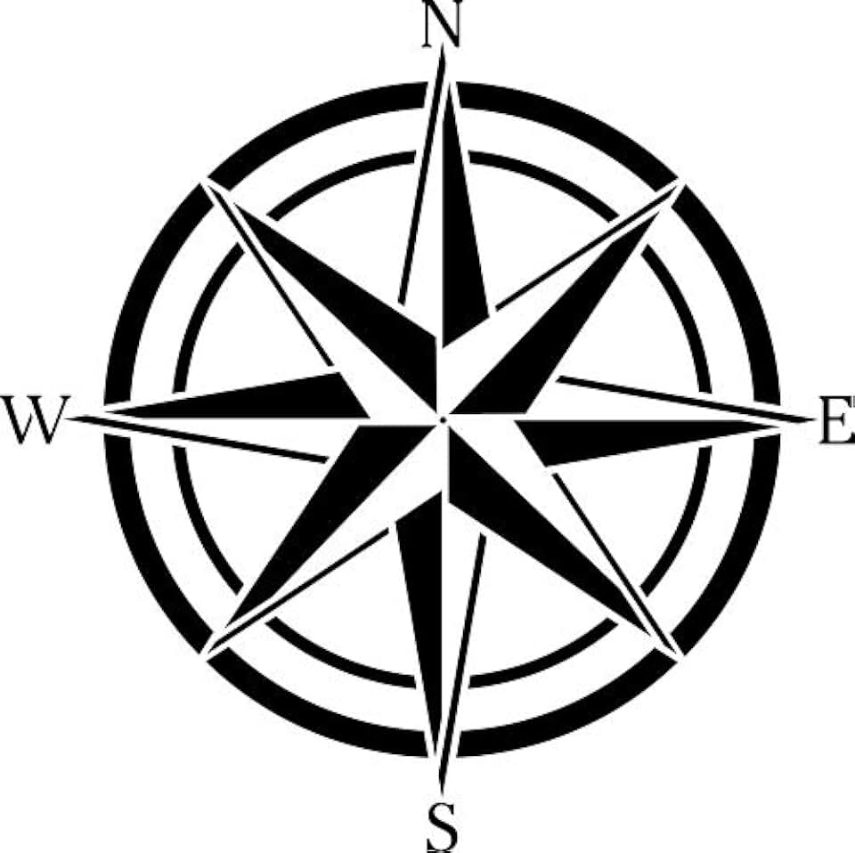 Compass Rose Isolated on White Vector Stock Vector - Illustration of meridian, g