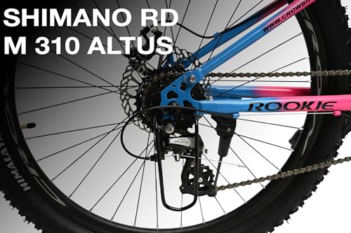 Image of CROW - Rookie 8 Speed | 26 inch Mountain Bicycle for Men with Down Hill Suspension Fork | Jak Dual disc Brakes | 8 Speed Gear Cycle for Boys with 5 to 5.4FT