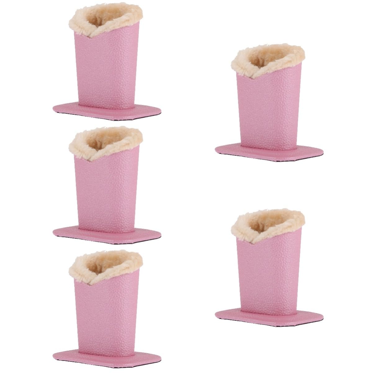 CALLARON Montatura Per Occhiali in Peluche Astuccio Porta Occhiali Cremagliera Catena Supporto Per Occhiali Da Vista Portaocchiali Foderato in Peluche Doppio Display Rosa Pelle