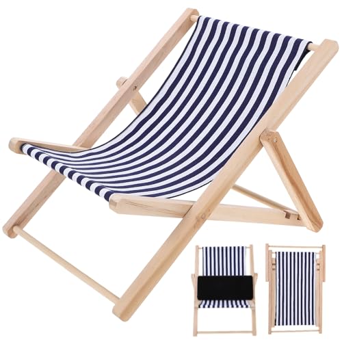 Décorations de gâteau mini chaise de plage NUOBESTY support téléphone bois