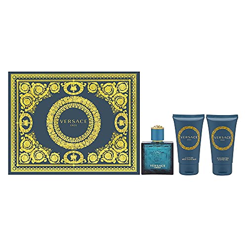 Versace Eros 50 ml Eau de toilette Spray / 50 ml Shower Gel / 50 ml Aftershave Balm