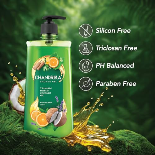 Image of Chandrika Shower Gel 7 Essential herbs and coconut oil 500ml