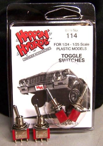 Hoppin Hydros 2 Mini Toggle Switches (ON-OFF, White, Panel Mount, Quick Connect)
