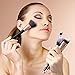Makeup Brushes, Anjou 16pcs Makeup Brush Set, Premium Cosmetic Brushes for Foundation Blending Blush Concealer Eye Shadow, Cruelty-Free Synthetic Fiber Bristles, PU Leather Roll Clutch Included, Rose