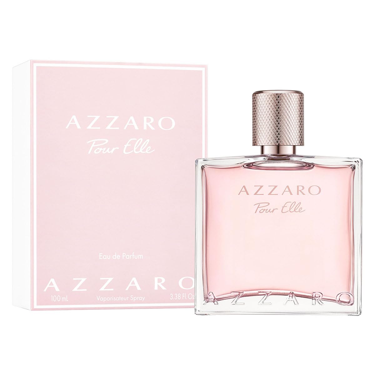 Azzaro, Pour Elle Eau de Parfum, Fragancia Floral Frutal Amaderada, con Notas de Limón, Rosa y Sándalo, para Mujer, Aporta Frescura, Feminidad y Calidez Envolvente, 100ml