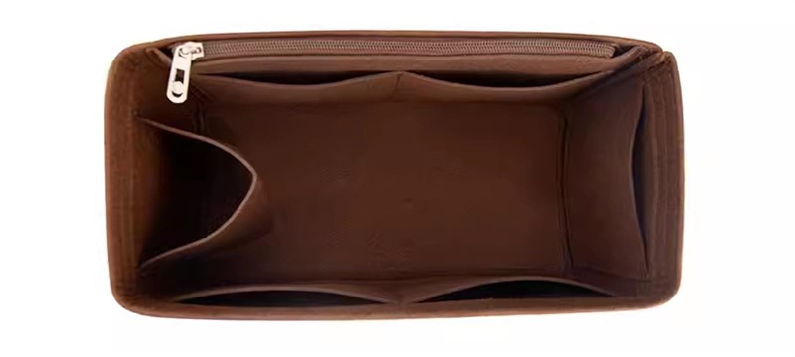 Vilt Insert Tas Organizer voor LV Speedy 20 25 30 35 Flap Handtas Binnentas Make-up Reizen Portemonnee Opslag Tote Tas Accessoires, Voor Speedy25 Koffie, Eén maat