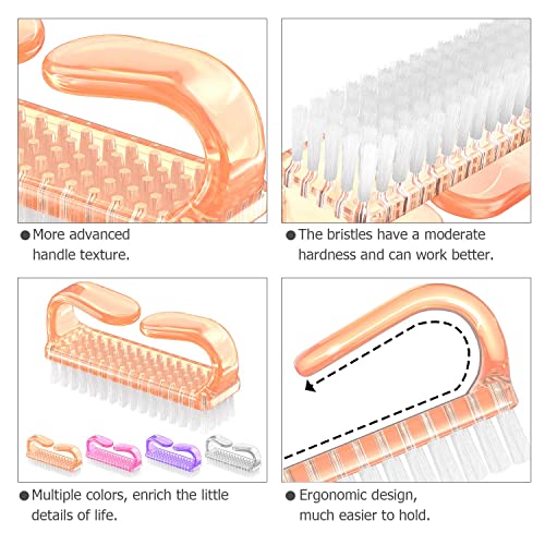 Kira Handle Grip Nail Brush, Hand Fingernail Brush Cleaner Scrubbing Kit Pedicure for Toes and Nails Men Women (pack of 2pc) - Image 6