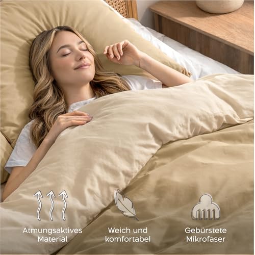 Twinzen - Bettwäsche 140x200 cm mit 1 Kissenbezug 65x65 cm - Wendbar – Ansicht 2