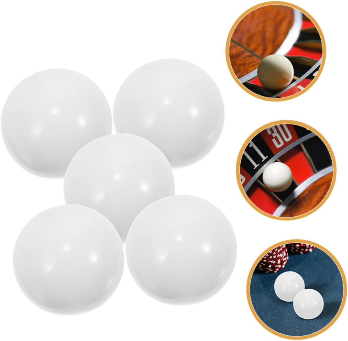 Roulette Wheel Beads Set 5pcs Round Beads for Table Game Replacement Parts for Roulette Wheel for Parties and Festivals