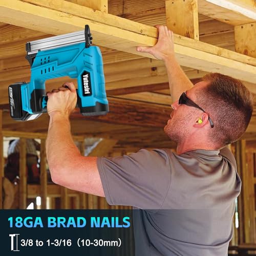 Pregador Brad sem fio calibre 18 para bateria Ma-Kita de 18 V, pistola de pregador Yutesiri portátil