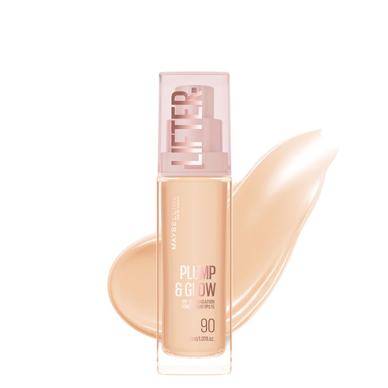 Maybelline New York Lifter Niasinamid ve Hyalüronik Asit İçeren Aydınlatan Fondöten - 90