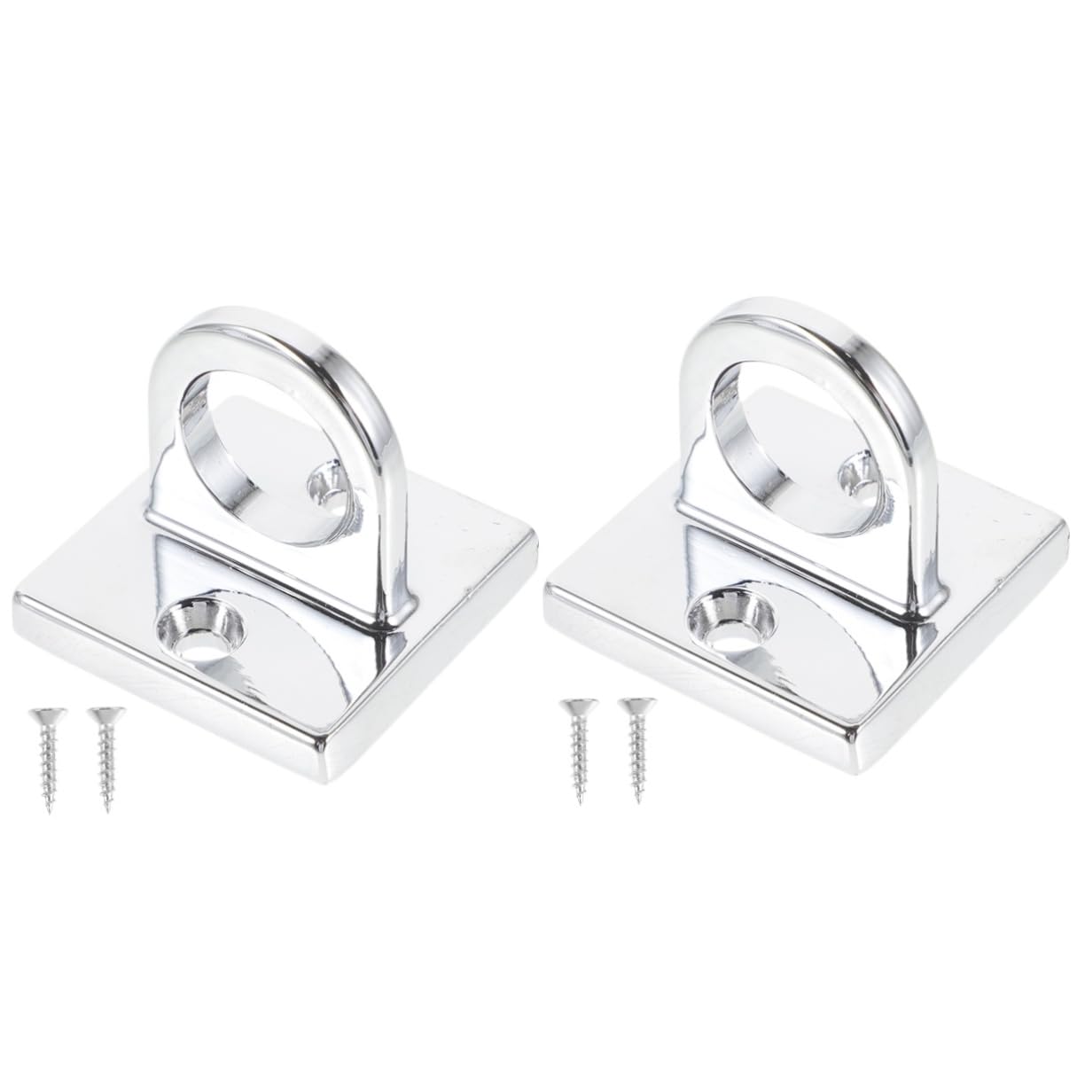 FUNOMOCYA 2pcs Concierge Pole Hook Crowd Control Rope Hook Mailbox Wall Mounted Post Circle Hook for Twisted Barrier Line Barrier for Movie Theaters Concrete Float Silver Zinc Alloy