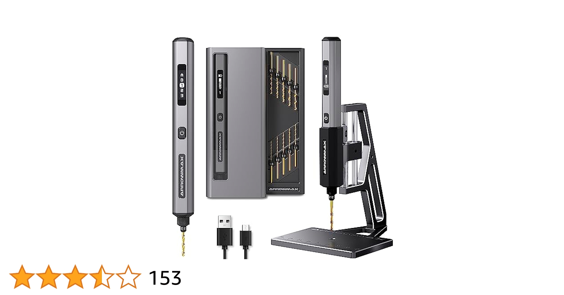 ARROWMAX ミニ電動ドリル 12in1 アルミケース付き Amazon