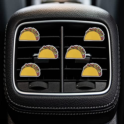 Image of 6 Pcs Taco Air Vent Clips, Fnuuy Taco Car Air Fresheners Vent Clips Car Diffuser Vent Clip Car Interior Decor Charm Car Decoration Cute Car Accessories for Women Girls