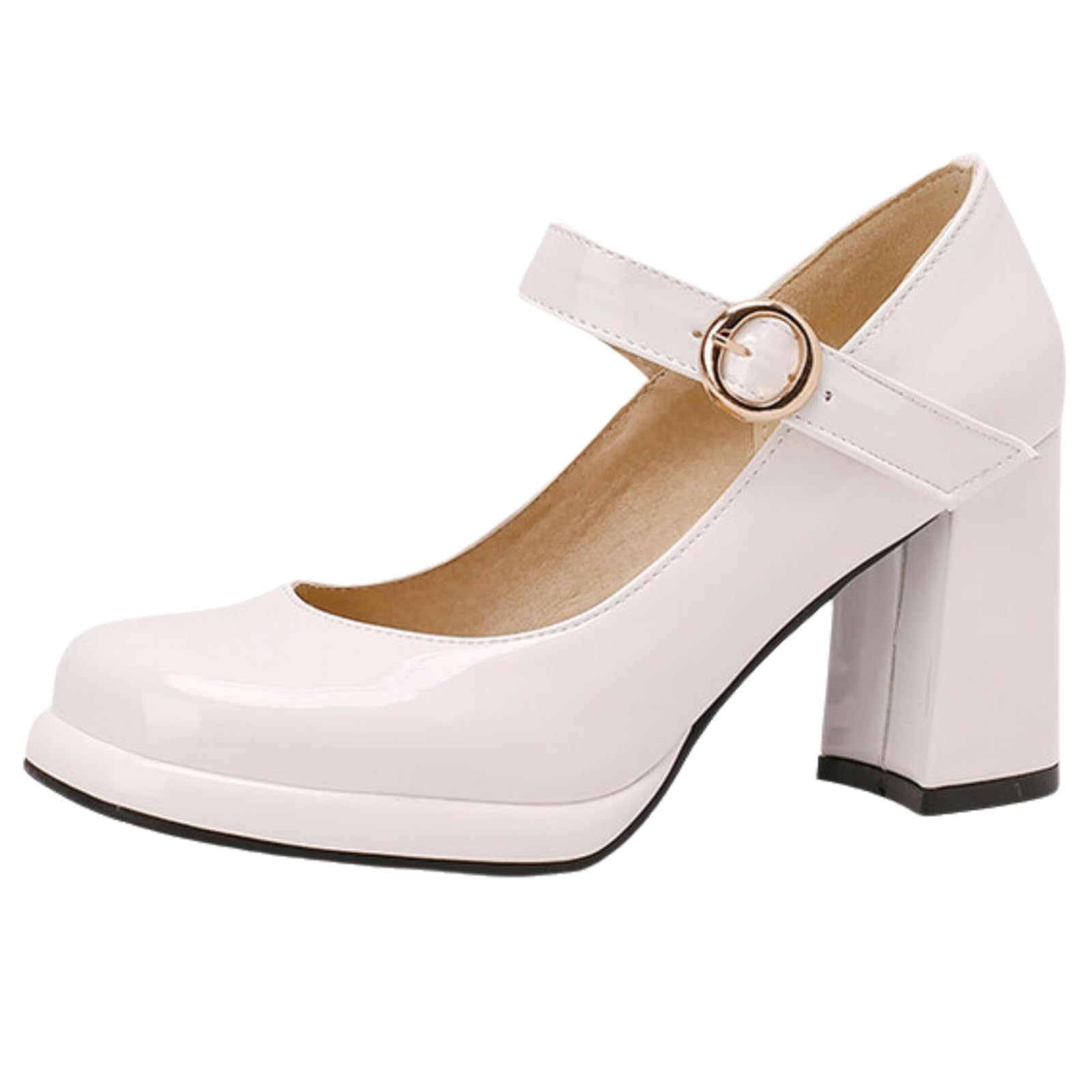 Mary Jane, grube buty na platformie Mary Jane, damskie buty Marys Jane Square Toe, damskie grube buty na platformie, na co dzień, wygodne, dla kobiet, szykowne i do pracy