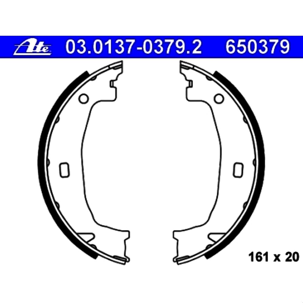 ATE 650379 03.0137-0379.2 Bremsbackensatz, Feststellbremse  