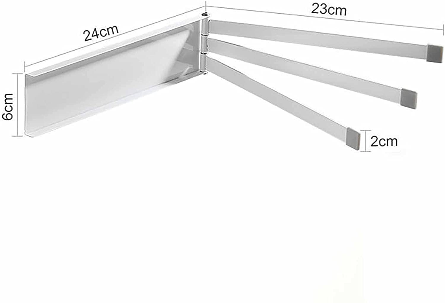 Portasciugamani Senza Foratura, mensola da Bagno, Accessori da Cucina, Supporto Pieghevole e Girevole, Barre da Parete, Supporto da Bagno (Bianco)