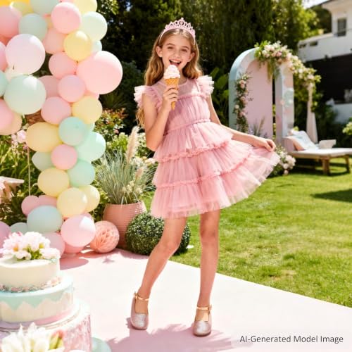Image of Felix & Flora Girls Toddler Little Ballet Shoes - Flower Girls Mary Jane Flats Dress Shoes Party Wedding
