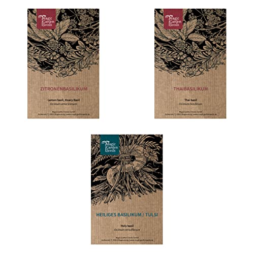 Foto von Exotisches Basilikum - Samen-Geschenkset mit 3 asiatischen Basilikum-Sorten mit außergewöhnlichem Aroma