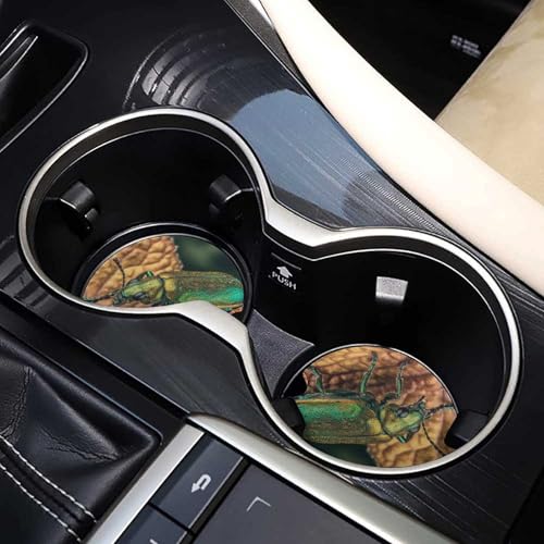 Posavasos para coche con animales verdes, 2 unidades miniatura 7