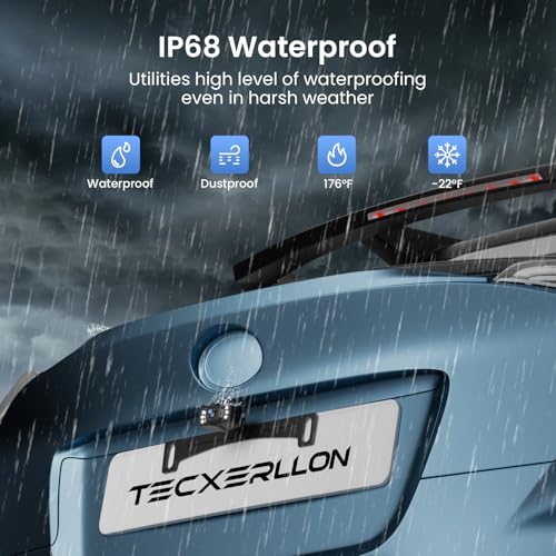 Image of TECXERLLON 5'' HD 1080P Backup Camera, Backup Camera for Car, Reverse Rear Camera with Night Version 130 Wide Angle, Waterproof, Strong Signal for Car, Van, Truck, Trailer