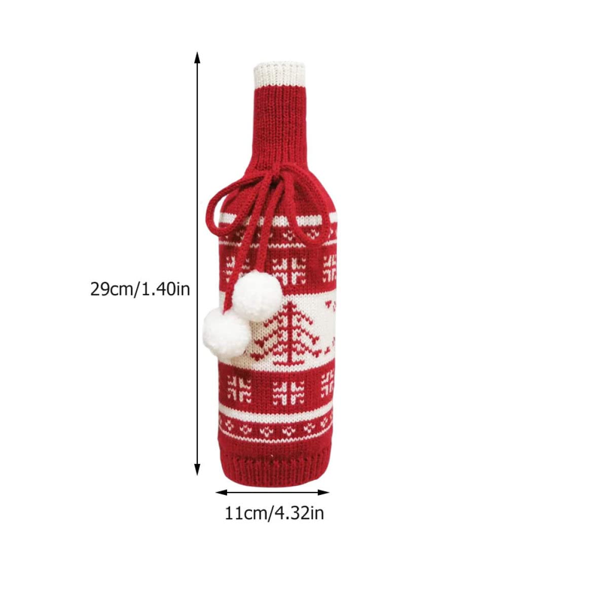 TOYANDONA 9pièces Housses Décoratives De Bouteille De avec Motifs De Sapin Renne Et De Lavable pour