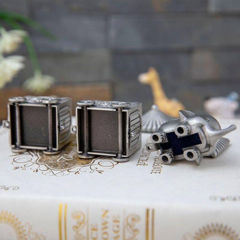 Zestaw pudełek pamiątkowych ze stopu cynku ze stopu cynku z aksamitną podszewką – zestaw upominkowy My First Tooth & My First Curl – prezent na baby shower dla chłopców i dziewcząt