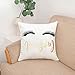 Decor MI Pillowcases Bronzing Flannel Throw Pillow Covers Gold Letter Lips Eyelash Pattern Square Pillow Cases Zipper Cushion Pillow Covers for Sofa Living Room Bedroom Home Decor,18x18 inch Set of 4