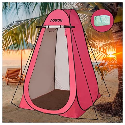 AOSION - Barraca de chuveiro de acampamento de privacidade, tenda de mudança de roupa ao ar livre, adequada para acampamento, caminhada, praia, banheiro, banheiro, fácil de dobrar com bolsa de