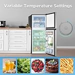 Midea MERM45S3AST 4.5 Cu Ft Double Door Refrigerator Stainless Steel, Cubic feet - Image 3