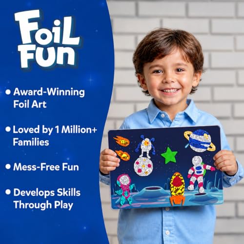 Image of Skillmatics Foil Fun - Space, No Mess Art for Kids, Craft Kits & Supplies, DIY Creative Activity, Travel Toys, Gifts for Boys & Girls Ages 4, 5, 6, 7, 8, 9