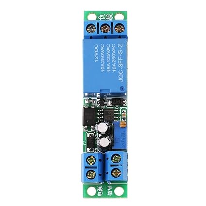 Ubersweet 12V Adjustable Timer Module, Timer Delay Switch Module, Delay Off Switch Module with Anti-Reverse Diode for Protection, Suitable for Industrial Control, Car Lamp Delay'||