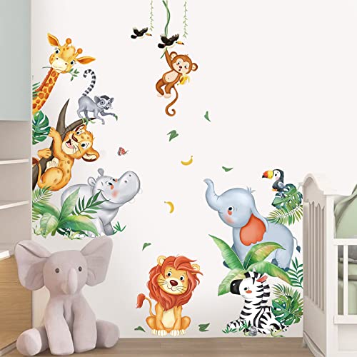 Vinilos decorativos animales selva 9 hojas 20x30 cm miniatura 2