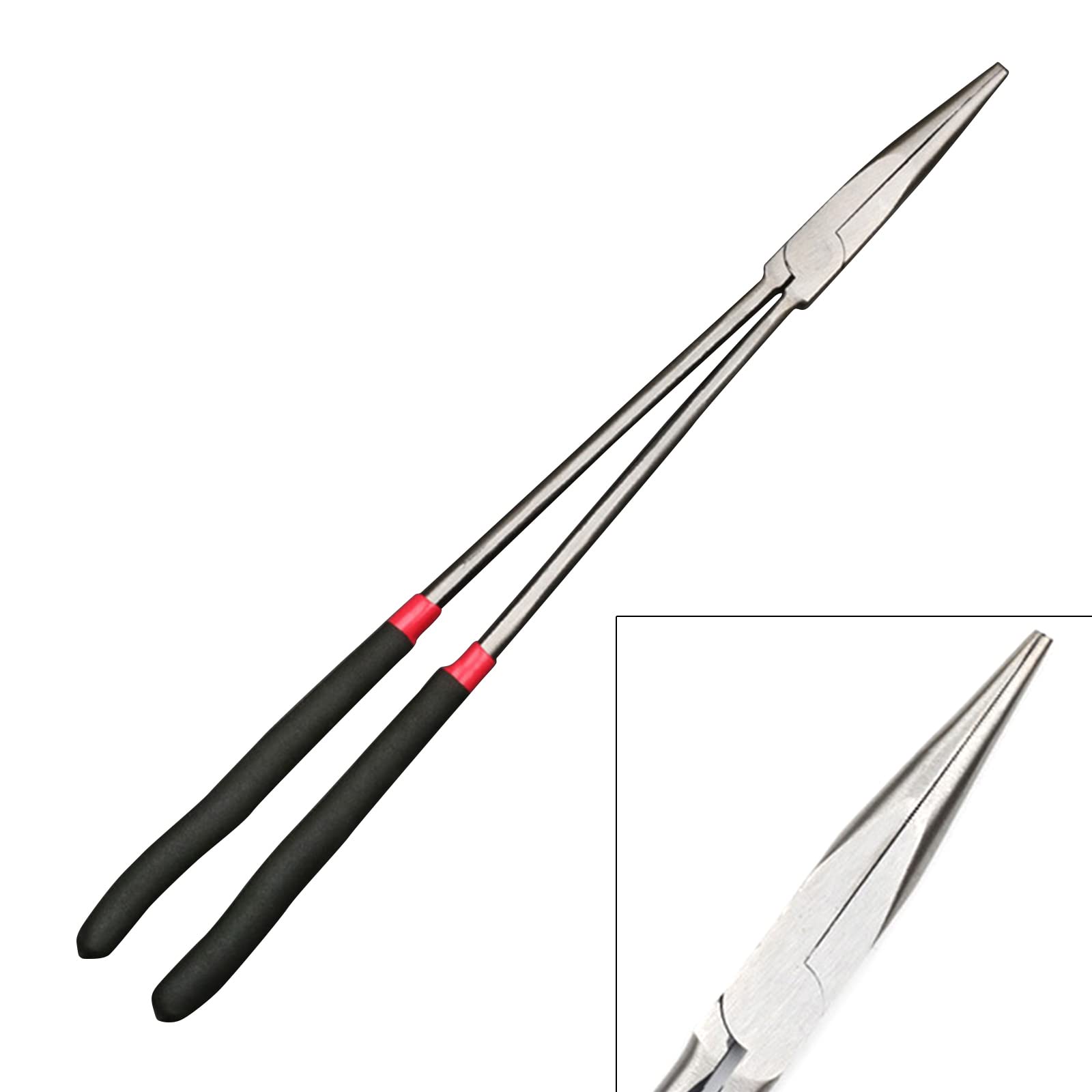 Tsophreniq A Needle Nose Pliers Extr-Long Handle Long Plier 25/45 Degree Bend/Straight 41Cm / 16.14In Bend Pliers