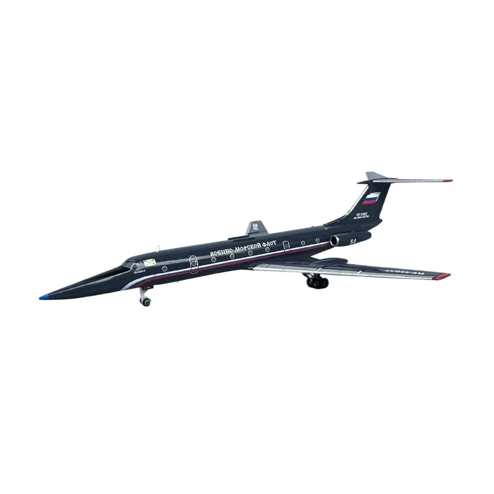 Odlew metalowy samolot odlewany metal w skali 1/400 dla rosyjskich sił powietrznych TU-134 samolot Model samolotu do kolekcji do kolekcji i wyświetlania