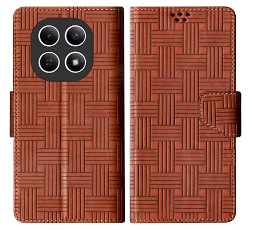 Image of SBMS Flip Cover for Redmi Note 15 5G Poco M8 5G Back Cover Case with Magnatic Closure | Genuine Leather Finish | Inbuilt Stand | Card & Money Pocket | Wallet Style Flip Back Case Cover (Mat Tan)