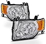 ACANII - For 2008-2012 Ford Escape Chrome Housing Headlights Headlamps Assembly Replacement Driver & Passenger Side