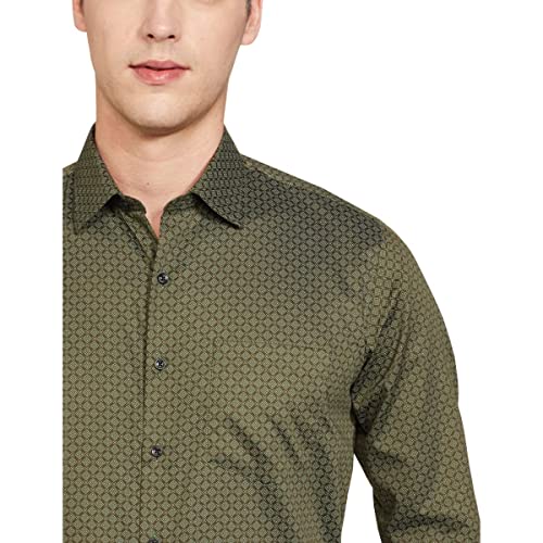 Image of Van Heusen Formal Printed Shirt for Men| Premium Cotton| Full Sleeves| Slim Fit |Breathable Fabric
