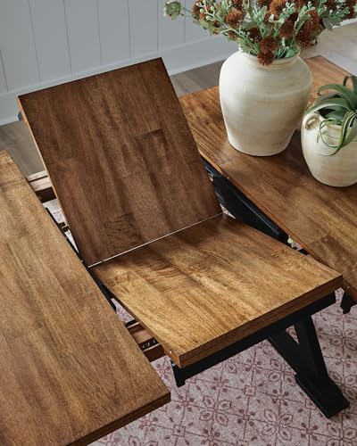 Image of Signature Design by Ashley Farmhouse Counter Height Dining Table, Brown