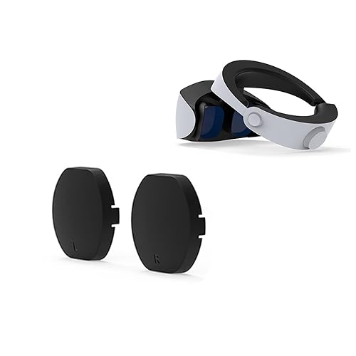 NUHFUFA Eyewear Lens Caps Compatible with PSVR2, Lens Protective L&R Covers Dust-Proof & Anti-Scratch Headset Glasses Protector for PSVR2