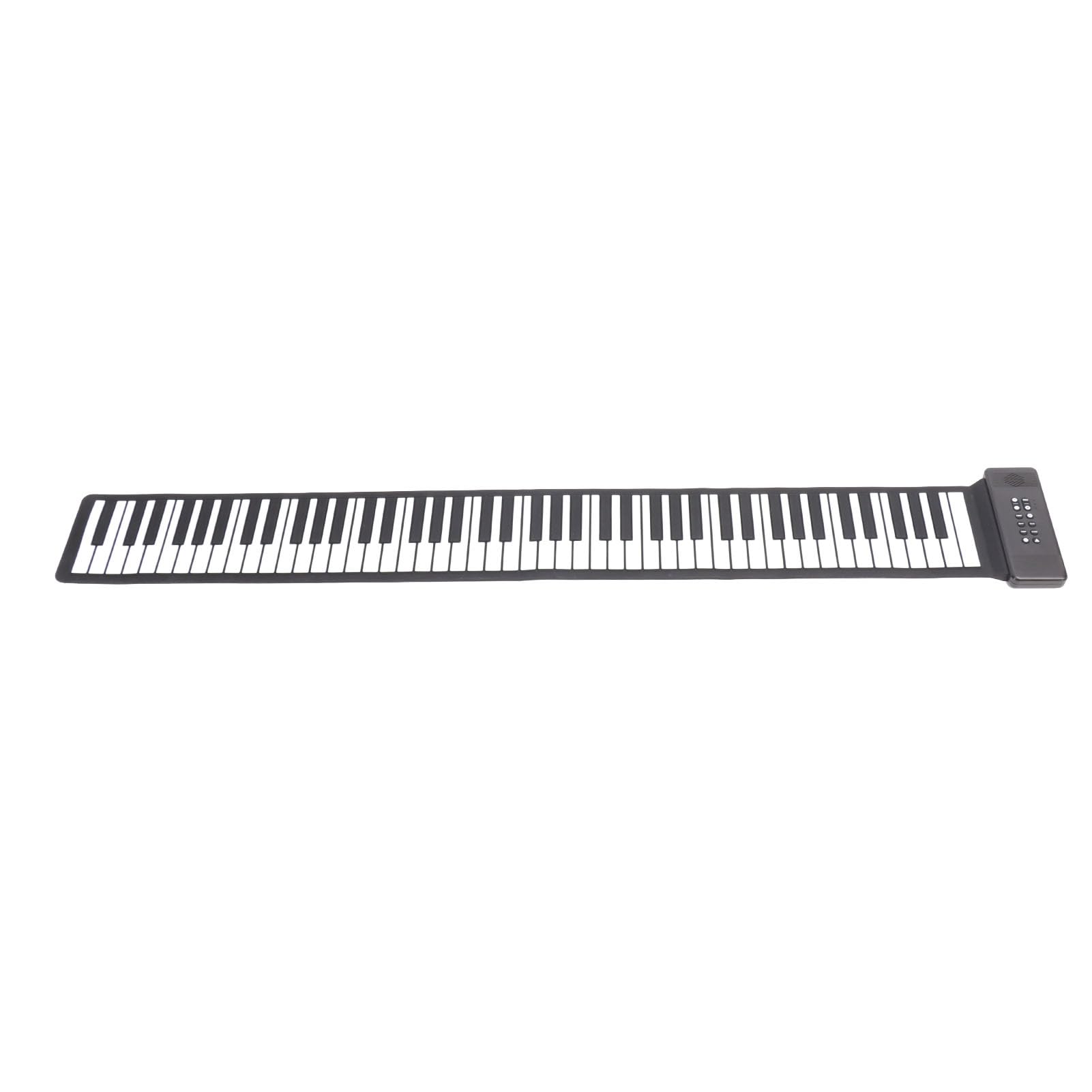 Zwirowaj klawiaturę Fortepian, zwiń Fortepian z Wbudowanymi Głośnikami 88 Kluczowe Ręczne rolkę Fortepian 128 Tony USB MIDI BT Portable Folding Piano Travel Piano Składane Fortepian dla Początkujących