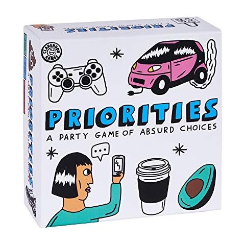 Priorities: The Hilarious New Party Game of Absurd Choices That Gets Everyone Laughing – Party Games for Adults and Teenagers - Card Games - Board Games - Travel Games Cover