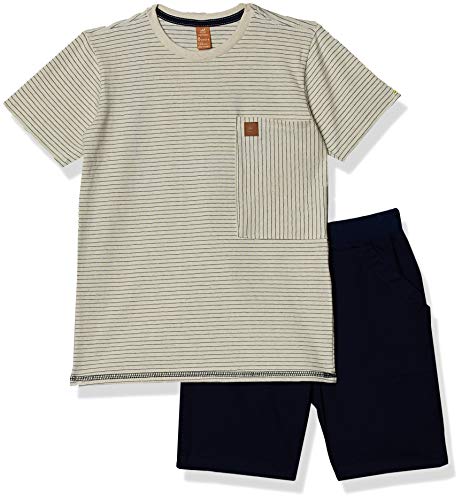 Conjunto Infantil Up Baby Camiseta e Bermuda Meninos, Natural, 10