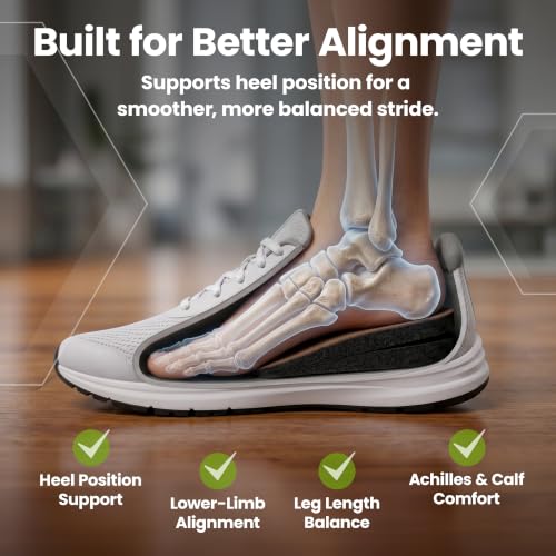 Image of MARS WELLNESS Adjustable 1 Inch Orthopedic Heel Lift for Heel Pain and Leg Length Discrepancies - Large - 2 Pack