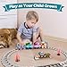 Lipneaed Train Set for Toddlers, Magnetic Train Toys for Toddlers 3+, 4pcs Trucks Toy Train for Boys and Girls, Birthday Christmas Toy Gifts for 3 4 5 6 7 8 Years Old