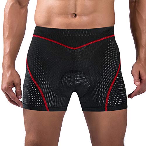 Shorts de ciclismo, Andoer Calção de ciclismo masculino 5D acolchoado BTT para bicicleta Shorts de b