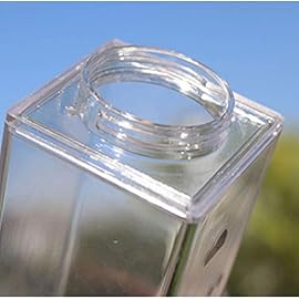 Jinberry 500ml/17Oz Cute Clear Milk Carton Water Bottle Portable Drinkware for Outdoor Climbing Tour or Camping