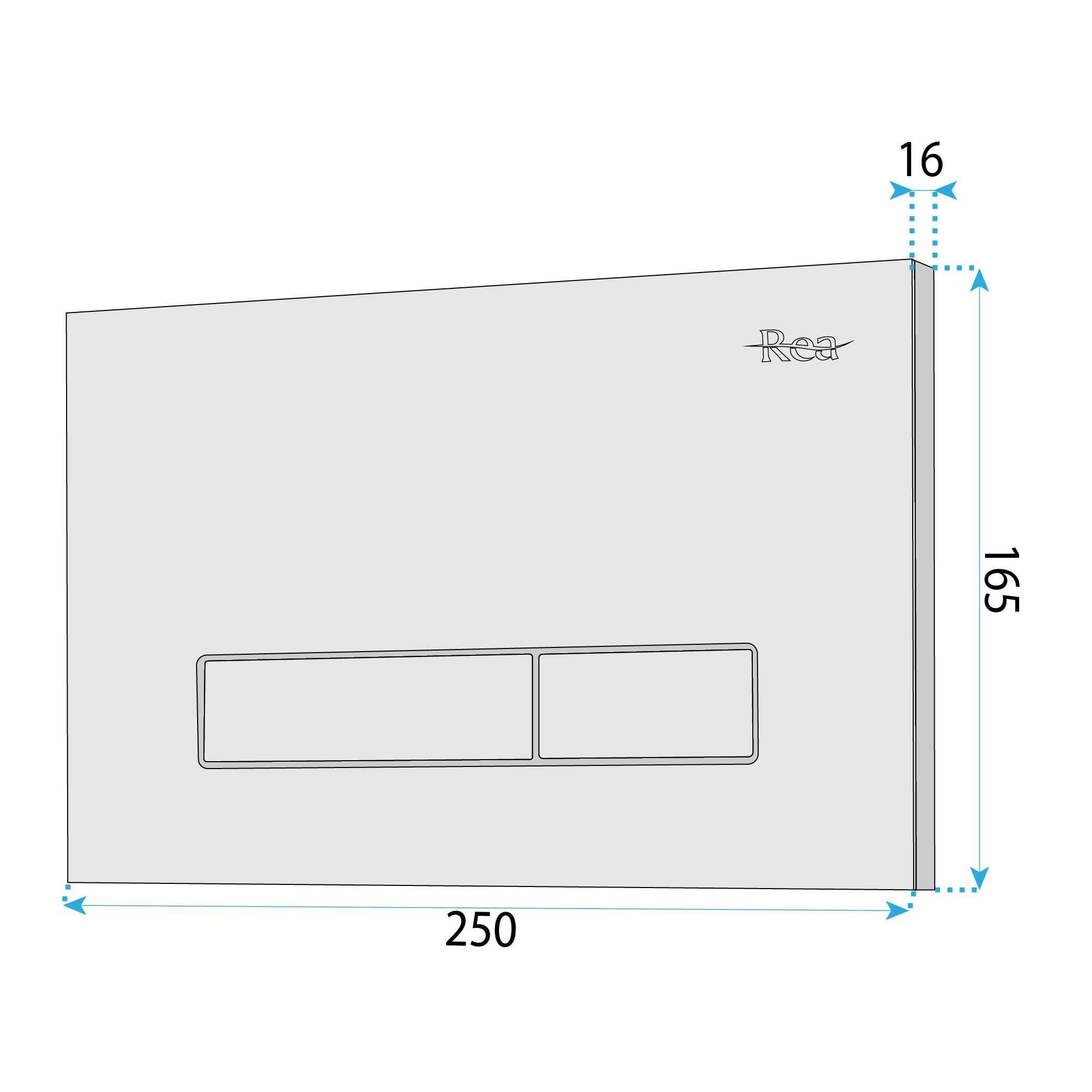 Rea - Stelaż Zestaw Podtynkowy Slim 024n Do Mis Wc Z Przyciskiem Hd Złoty - 22x35,2x106,2 cm