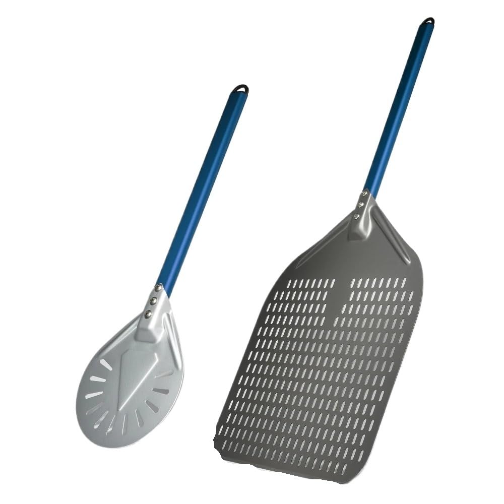 Pala Per Pizza Pala for pizza da 14/13/12 pollici con set di spatole 7/8/9, manico blu, utensili for(14inch7inch)