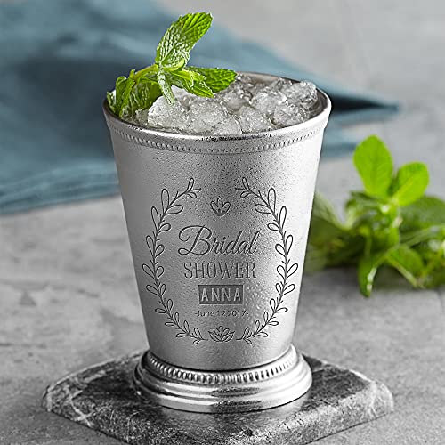 CenterGifts Personalized Bridal Shower 11 Oz Mint Julep Style Cup